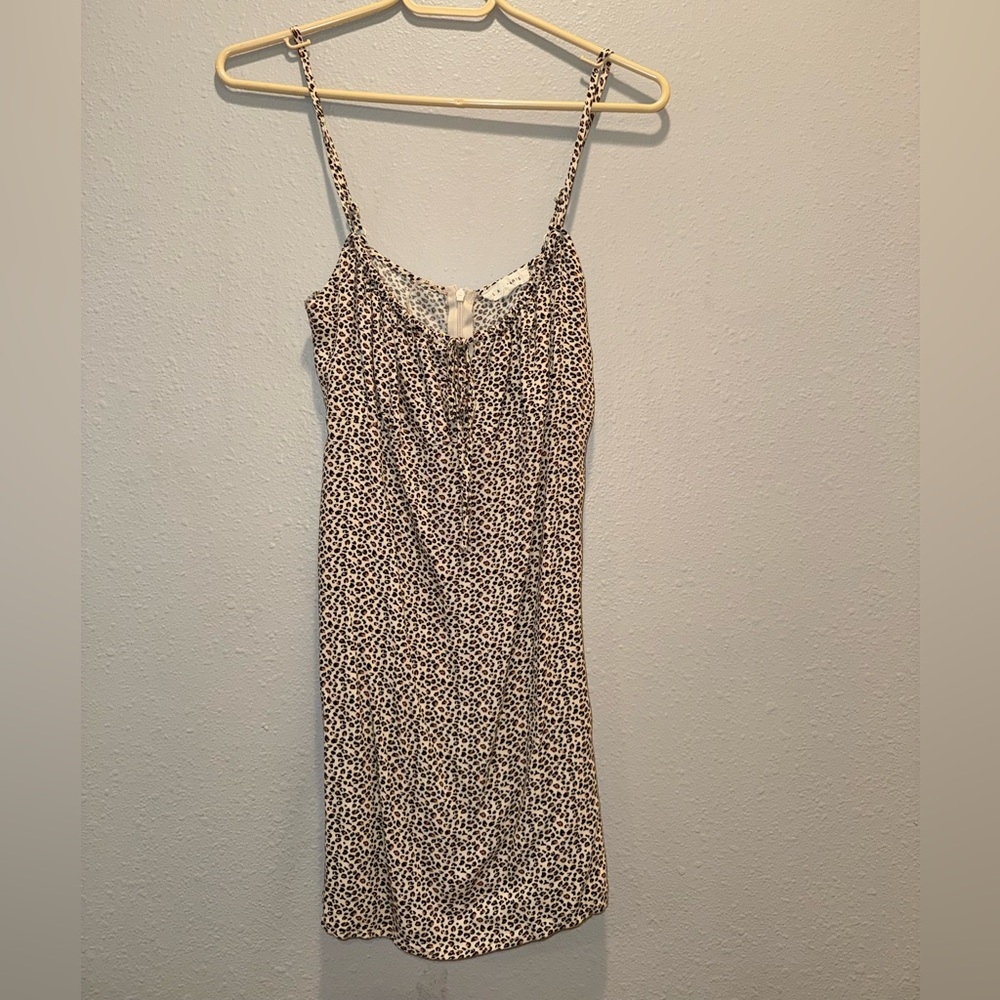 Leopard print mini dress